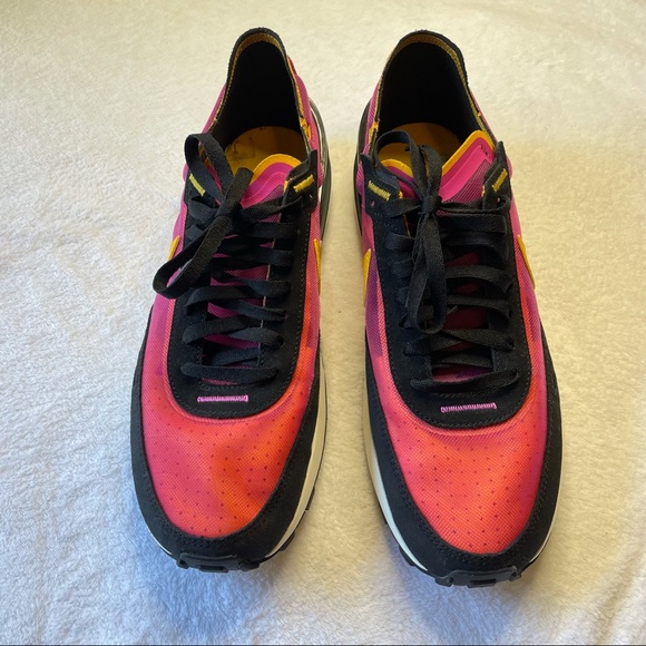 Nike Waffle One Sneakers Pink Yellow - Picture 5 of 11